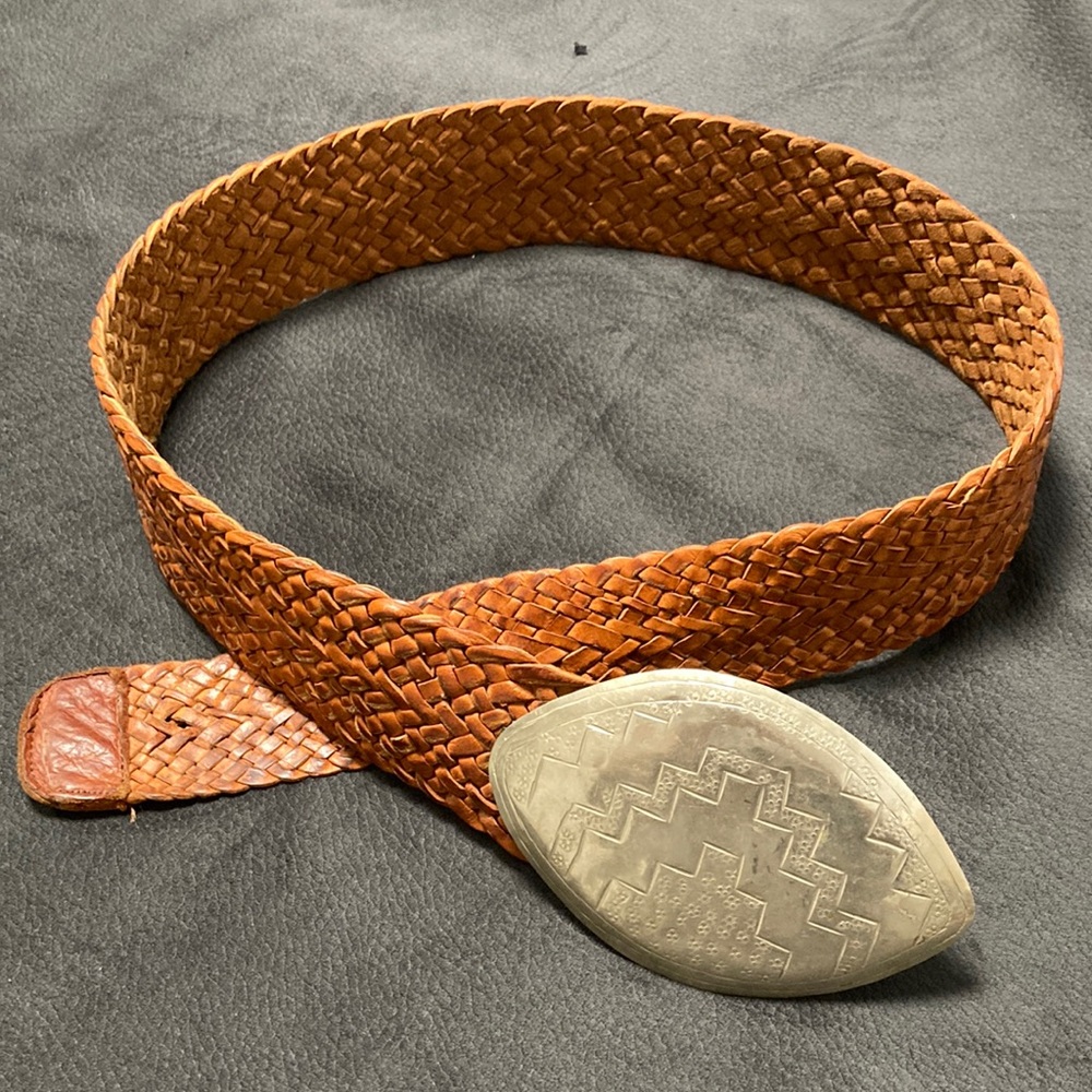 FINAL MARKDOWN-Leather & silver belt ( 2 for $15 sale)